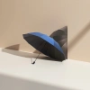 The blue and black dual-color folding umbrella is waterproof, sun-proof, portable and lightweight details Picture